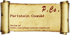 Perlstein Csanád névjegykártya